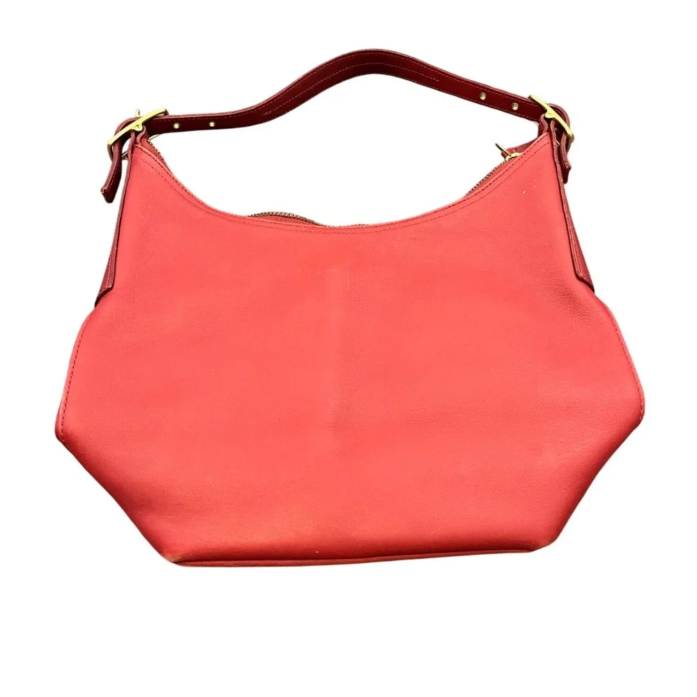 Y2K Coach Ergo Hobo Bag Womens Medium Red‎ Leather Vintage 9823 Handbag USA